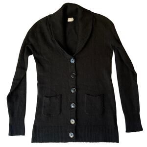 J.CREW Women’s Black Cardigan Jacket size S, Button Close Front